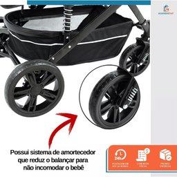 Carrinho de Bebe Passeio Reversível Moises Baby Style Wonder 15kg Dobravel Compacto Confortavel Ajus - 4