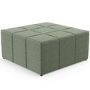 Ver imagem 1 de Puff Decorativo Para Sala de Estar Quadrado Milano 90x90cm W01 Bouclê Oliva - Lyam Decor