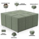Ver imagem 3 de Puff Decorativo Para Sala de Estar Quadrado Milano 90x90cm W01 Bouclê Oliva - Lyam Decor