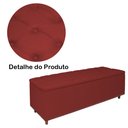 Ver imagem 3 de Calçadeira Recamier Baú Casal 140cm Diana Suede Vermelho - DS Estofados