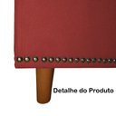 Ver imagem 4 de Calçadeira Recamier Baú Casal 140cm Diana Suede Vermelho - DS Estofados