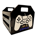 Ver imagem 1 de Caixa Gamer Porta Jogos – Mdf 20x14x14 Cm Corte a Laser