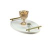 Bandeja Cantinho Café Decorativa da Manhã Escritório 46x26:branco/dourado - 3