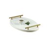 Bandeja Cantinho Café Decorativa da Manhã Escritório 46x26:branco/dourado - 5