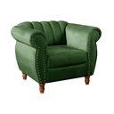 Ver imagem 2 de Poltrona Realeza Chesterfield Cadeira Vintage Decoração Retrô - Veludo Verde