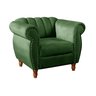 Poltrona Realeza Chesterfield Cadeira Vintage Decoração Retrô - Veludo Verde - 2