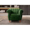 Ver imagem 4 de Poltrona Realeza Chesterfield Cadeira Vintage Decoração Retrô - Veludo Verde
