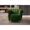 Poltrona Realeza Chesterfield Cadeira Vintage Decoração Retrô - Veludo Verde - 4