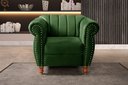 Ver imagem 4 de Poltrona Realeza Chesterfield Cadeira Vintage Decoração Retrô - Veludo Verde