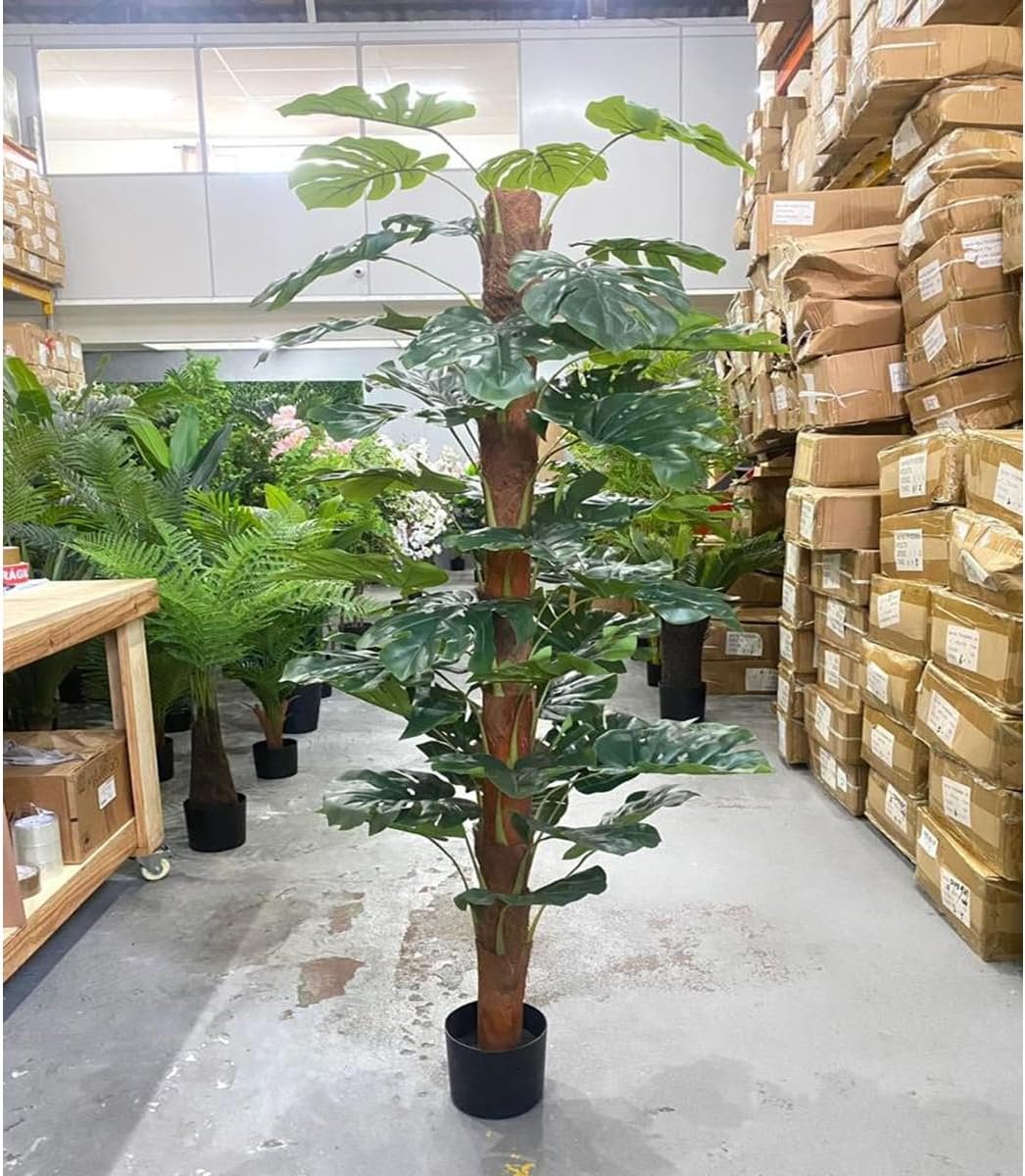 Planta Artificial Grande Costela de Adão Monstera Sala 190cm - 5