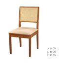 Ver imagem 4 de Conjunto de 2 Cadeiras Versalhes - Madeira Maciça Encosto em Tela Sextavada - Távoli Decor