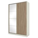 Ver imagem 1 de Guarda Roupa Modulado Seletto 2 Portas Deslizantes Areia/Jequitibá com Espelho - Móveis Henn