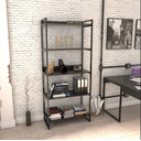 Ver imagem 3 de Estante Multiuso Industrial Ferro e Madeira C/ 5 Prateleiras