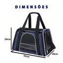 Ver imagem 2 de Bolsa Transporte Cao Gato Cachorro Pet Faixa Refletiva Animal de Estimaçao Pequeno Porte Viagem Pass