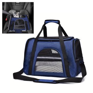 Bolsa Transporte Cao Gato Cachorro Pet Faixa Refletiva Animal de Estimaçao Pequeno Porte Viagem Pass