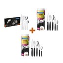 Ver imagem 1 de KIT - 2 Faqueiros Inox 30 Peças Ipanema Preto + 1 Faqueiro Inox 24pç - Tramontina