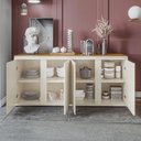 Ver imagem 5 de Conjunto Sala de Jantar 2 Peças Armário Alto e Buffet Balcão Hera - Via Nossa - Off White e