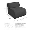 Ver imagem 5 de Kit 2 Poltronas Decorativas Orgânica Virgínia Linho - Doce Sonho Móveis Cinza Escuro