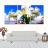 Quadro Decorativo Flores Mod 29 MDF 122x60cm 3 Peças - 1