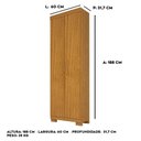 Ver imagem 4 de Multiuso Israel com Chave 2 Portas 100% Mdf Linhamobília Cinamomo