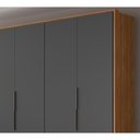 Ver mais imagens de Guarda Roupa Casal 6 Portas Com Pes Atrice Amendola Grafito