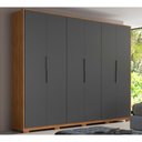 Ver imagem 1 de Guarda Roupa Casal 6 Portas Com Pes Atrice Amendola Grafito