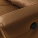 Ver imagem 6 de Sofá Sala de Cinema Elétrico Maldivas Reclinável Retrátil 4 Lugares 281cm Couro Caramelo Brilho G40