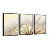 Kit 3 Quadro Decorativo Flor Dente De Leão 120X60Cm - 1