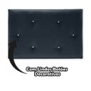 Ver imagem 7 de Puff Baú c/ Botão Banqueta Suede Organizar Decorar 55cm Preto