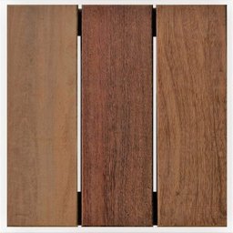 Deck em Placa Modular de Madeira Cumarú 28cmx28cm Madersilva - 1