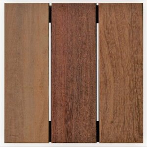 Deck em Placa Modular de Madeira Cumarú 28cmx28cm Madersilva