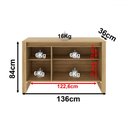 Ver imagem 5 de Armário para Escritório Horizontal 3 Portas Me4147 Amêndoa- Tecno Mobili