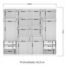 Ver imagem 4 de Guarda-roupa Casal Master New 8 Portas 4 Gavetas Branco - Santos Andirá