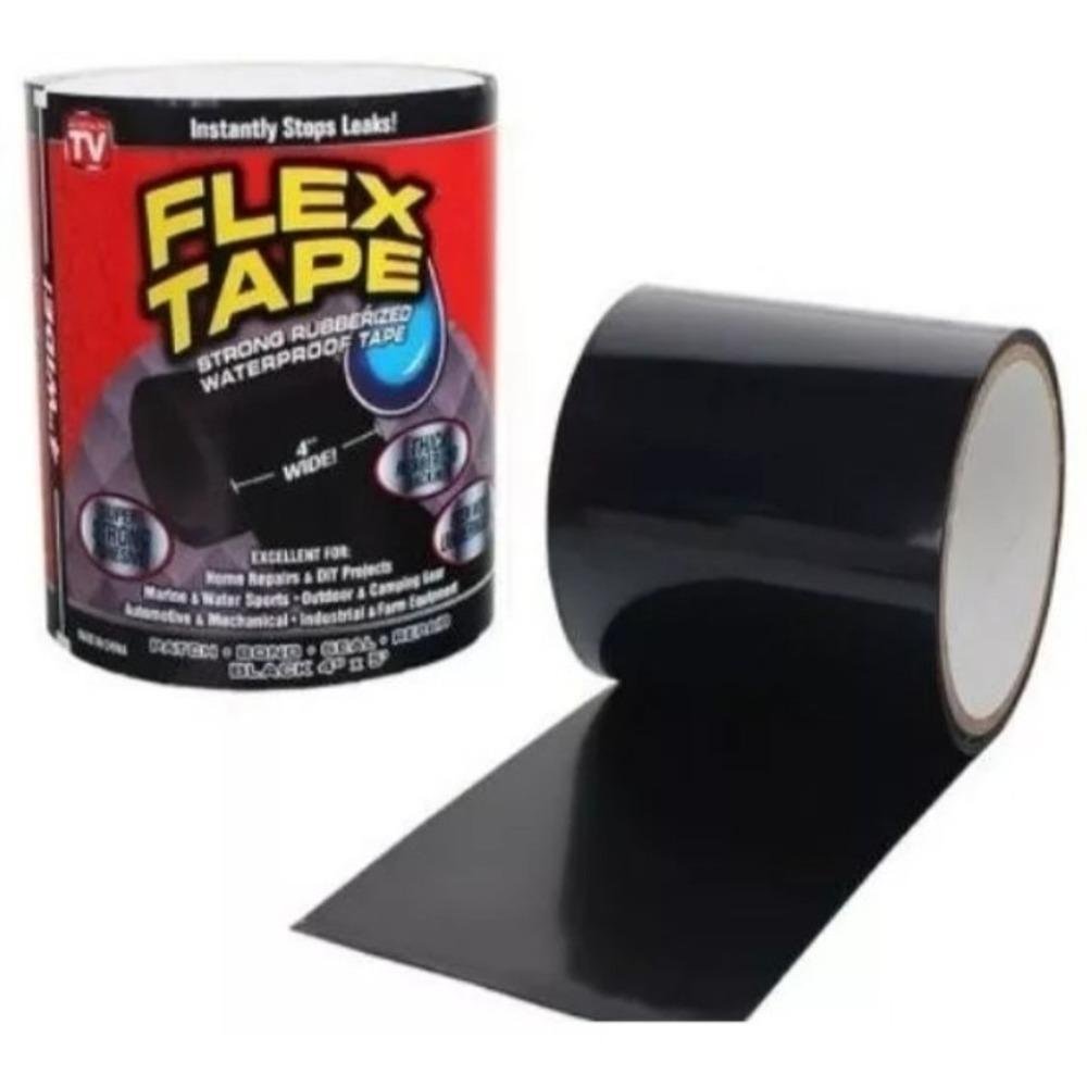 Fita Adesiva Flex Tape Black Cola Tudo para Casa , com 150cm - 3