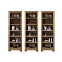 Ver imagem 2 de Kit 3 Estantes de Livros 63CMX187CM Multiuso 5 Prateleiras Flex Marrom/Cinamomo
