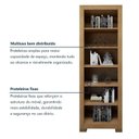 Ver imagem 6 de Kit 3 Estantes de Livros 63CMX187CM Multiuso 5 Prateleiras Flex Marrom/Cinamomo