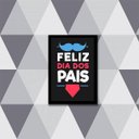 Ver imagem 2 de Quadro Decorativo Feliz Dia Dos Pais Preto, Azul E Vermelho