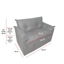 Ver imagem 6 de Sofá Compacto 2 Lugares Suede Confortável Minnors 1,20 Mts Cor:Cinza