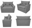 Ver imagem 7 de Sofá Compacto 2 Lugares Suede Confortável Minnors 1,20 Mts Cor:Cinza