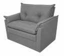 Ver imagem 3 de Sofá Compacto 2 Lugares Suede Confortável Minnors 1,20 Mts Cor:Cinza