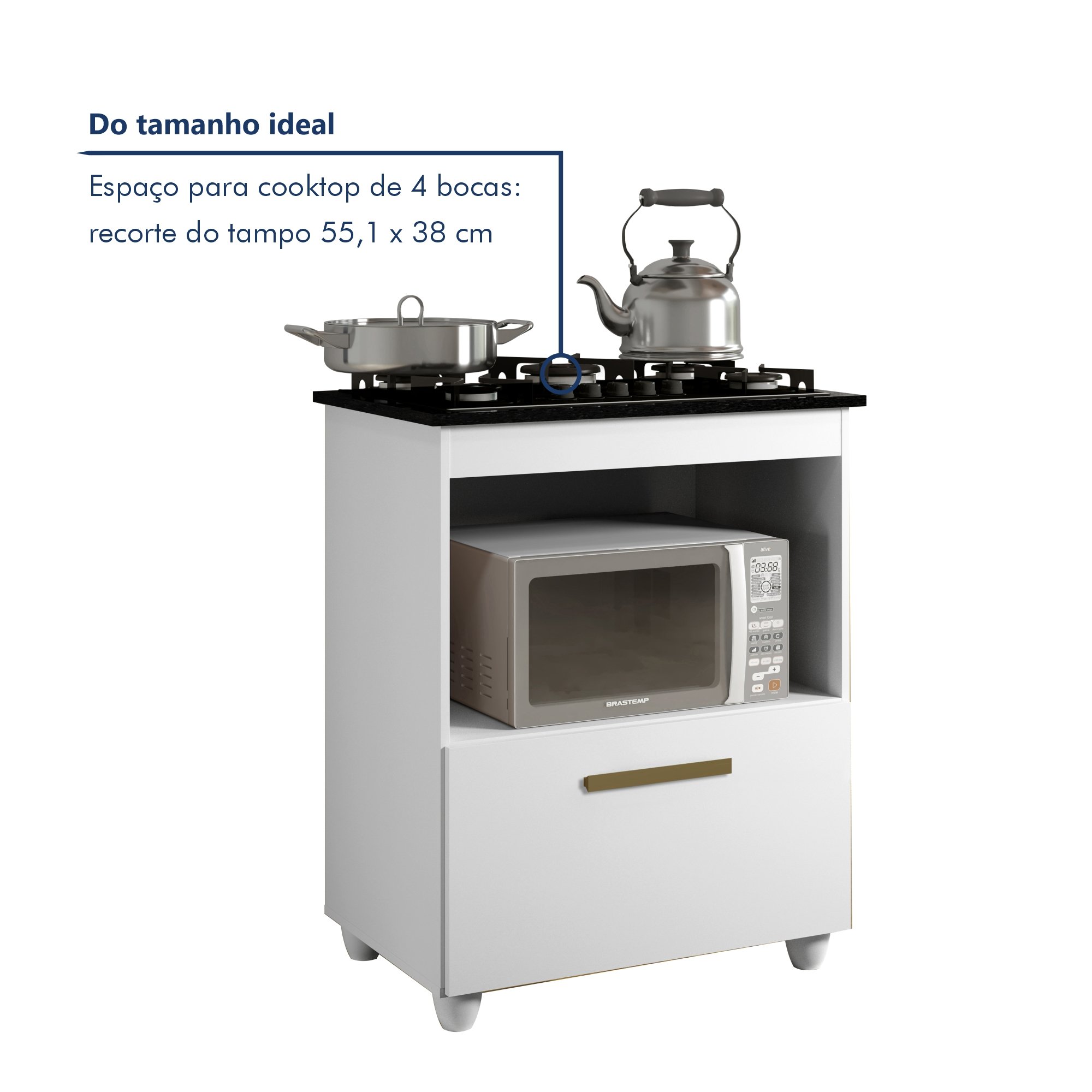 Balcão para Cooktop e Forno Smart Yescasa - 6