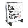 Quadro Pedra Por Onde For Quero Ser Seu Par Frase De Amor - 1