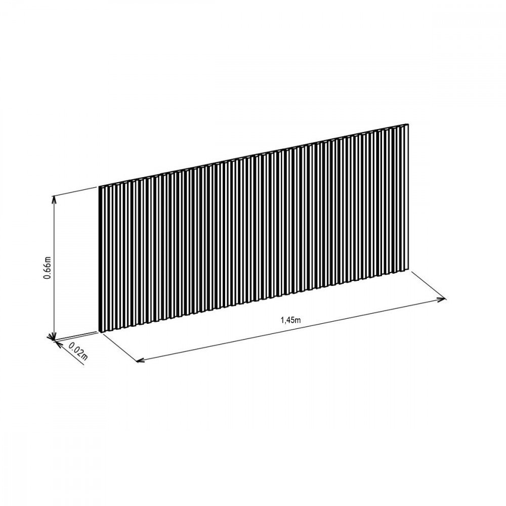 Cabeceira Ripado Modular 5 Caixas Atalaia Cama Casal Linea Brasil - 6