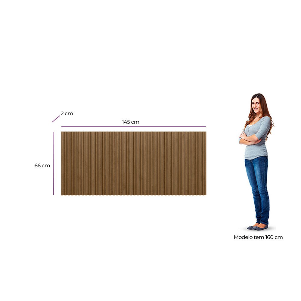 Cabeceira Ripado Modular 5 Caixas Atalaia Cama Casal Linea Brasil - 5