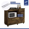 Balcão para Cooktop e Forno 2 Portas 1 Gaveta Clara Espresso Móveis - 7
