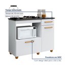 Ver mais imagens de Balcão para Cooktop e Forno 2 Portas 1 Gaveta Clara Yescasa Branco