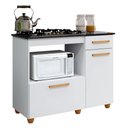 Ver imagem 2 de Balcão para Cooktop e Forno 2 Portas 1 Gaveta Clara Yescasa Branco