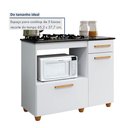 Ver imagem 5 de Balcão para Cooktop e Forno 2 Portas 1 Gaveta Clara Yescasa Branco