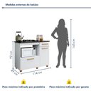Ver imagem 3 de Balcão para Cooktop e Forno 2 Portas 1 Gaveta Clara Yescasa Branco