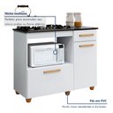 Ver imagem 4 de Balcão para Cooktop e Forno 2 Portas 1 Gaveta Clara Yescasa Branco